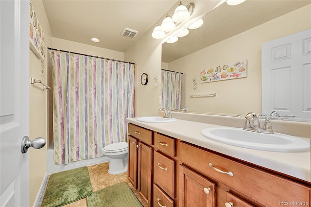 5722 S Flat Rock Way, Aurora, CO 80016 - bathroom with double vanity, tile patterned flooring, and shower / tub combo