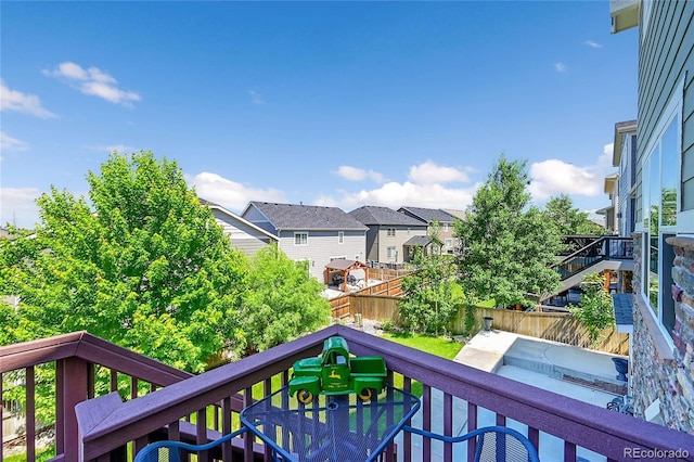 5722 S Flat Rock Way, Aurora, CO 80016 - balcony featuring a residential view
