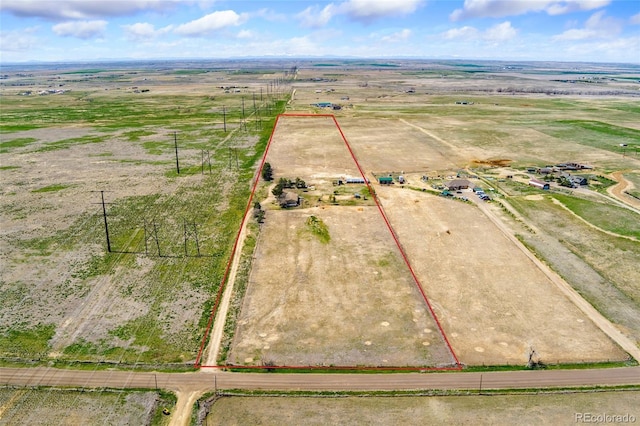 drone / aerial view with a rural view