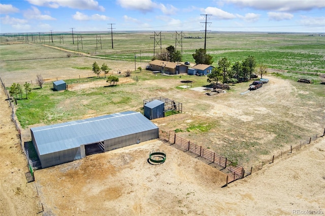 drone / aerial view with a rural view