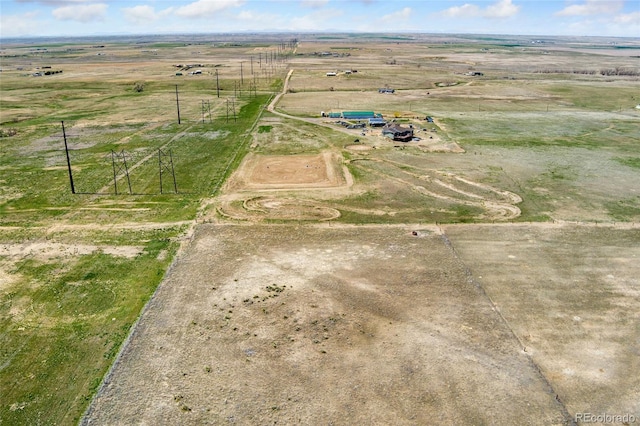 drone / aerial view featuring a rural view