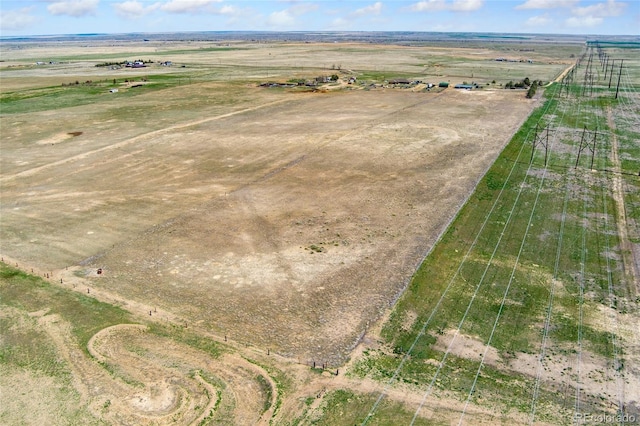 aerial view featuring a rural view