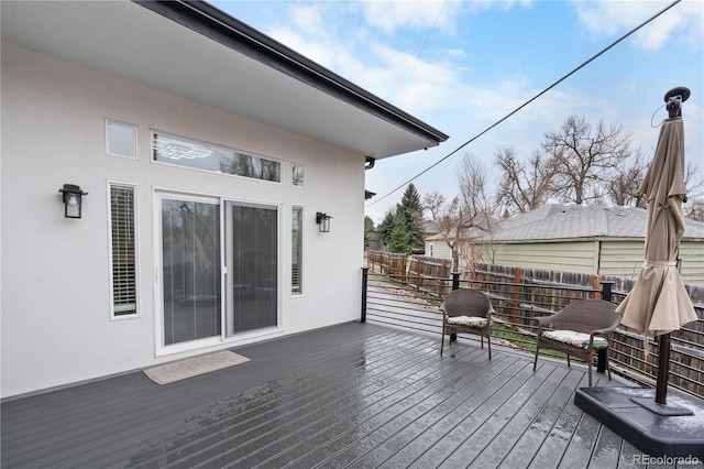12215 Viewpoint Dr, Lakewood, CO 80401 - wooden terrace featuring fence