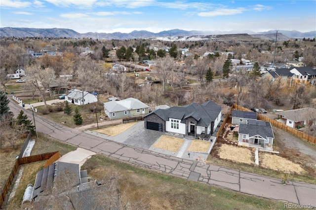 12215 Viewpoint Dr, Lakewood, CO 80401 - birds eye view of property with a mountain view and a residential view