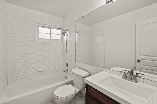 3110 Van Teylingen Dr Unit C, Colorado Springs, CO 80917 - bathroom featuring toilet, vanity, and shower / bathtub combination