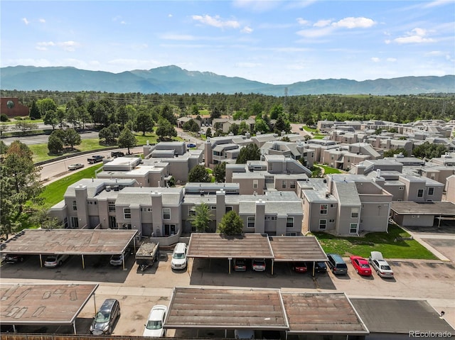 3110 Van Teylingen Dr Unit C, Colorado Springs, CO 80917 - aerial perspective of suburban area featuring a mountain backdrop
