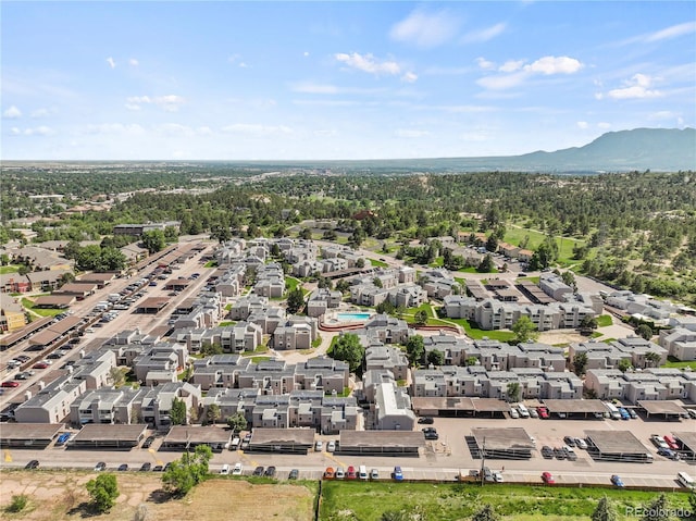 3110 Van Teylingen Dr Unit C, Colorado Springs, CO 80917 - aerial perspective of suburban area featuring a mountainous background