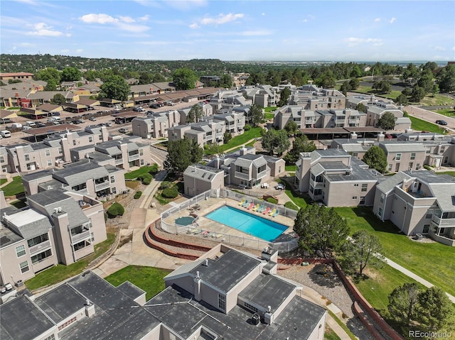 3110 Van Teylingen Dr Unit C, Colorado Springs, CO 80917 - aerial view of residential area with a pool