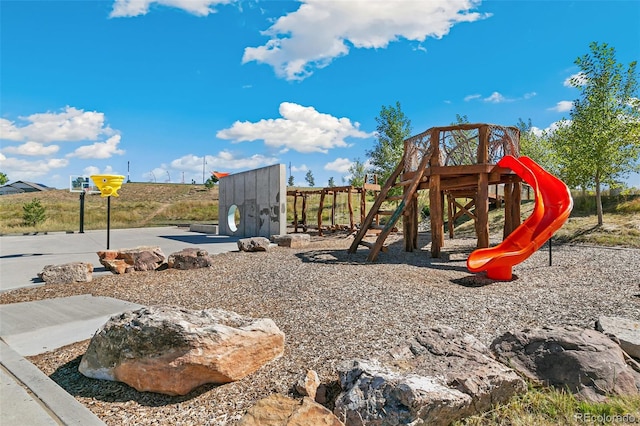 view of jungle gym