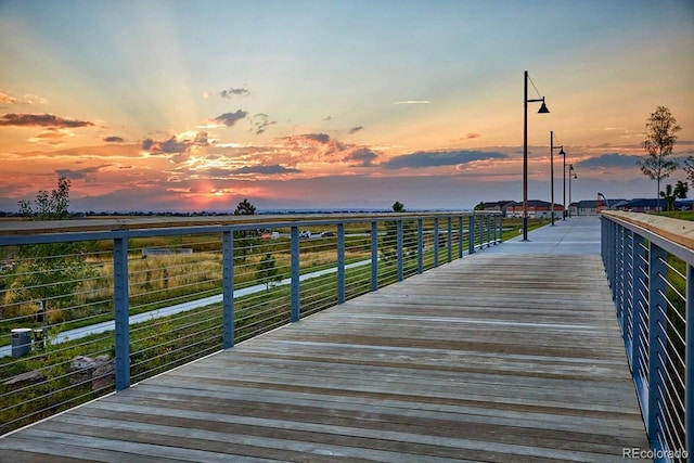 view of dock area