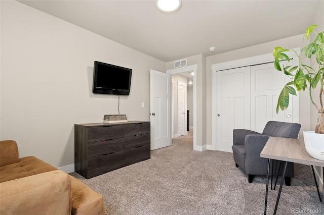 208 Dorothy Dr, Berthoud, CO 80513 - sitting room featuring baseboards, visible vents, and carpet floors