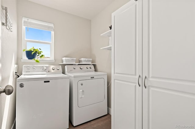 208 Dorothy Dr, Berthoud, CO 80513 - washroom featuring washing machine and dryer and laundry area