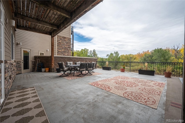 view of patio featuring outdoor lounge area