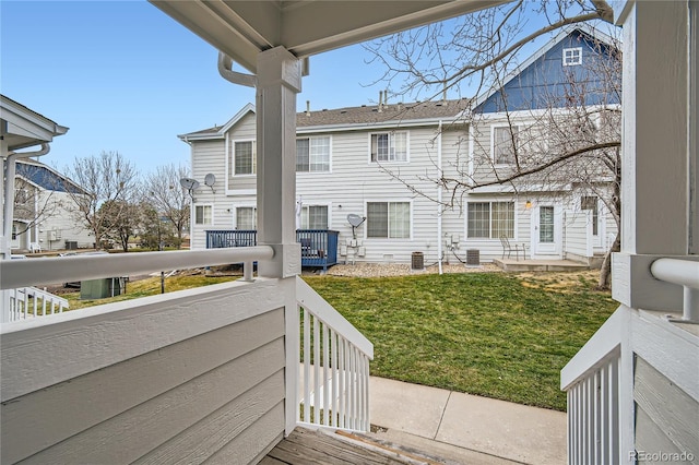 exterior space featuring central AC unit