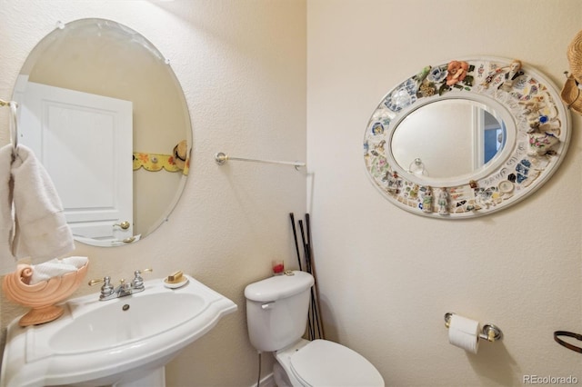 bathroom featuring a sink and toilet