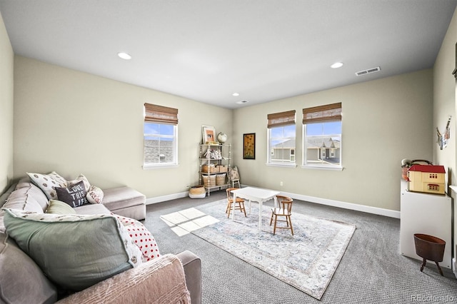 15033 Delhi Ave, Parker, CO 80134 - carpeted living area with baseboards and recessed lighting