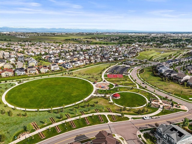15033 Delhi Ave, Parker, CO 80134 - aerial overview of property's location featuring nearby suburban area and a mountain backdrop
