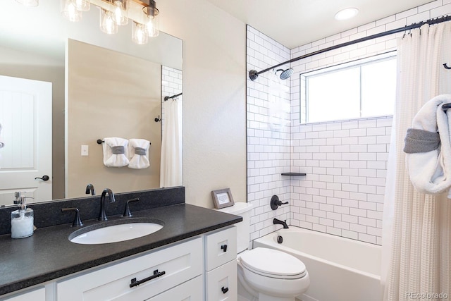 327 Summit Lift Ct, Granby, CO 80446 - full bath with vanity, shower / bathtub combination with curtain, and toilet