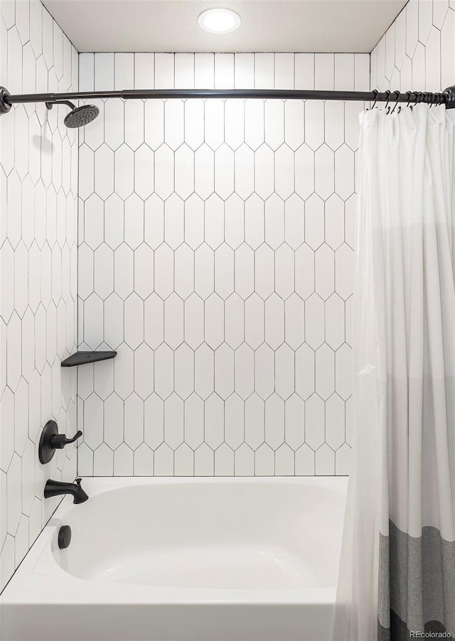 327 Summit Lift Ct, Granby, CO 80446 - bathroom featuring shower / bath combination with curtain