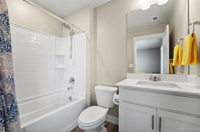 2128 Dexter St, Mead, CO 80542 - full bathroom featuring shower / bath combo with shower curtain and vanity