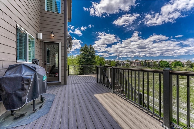 9315 E Aspen Hill Ln, Lone Tree, CO 80124 - wooden deck featuring grilling area