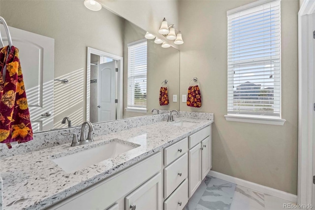 bathroom featuring vanity