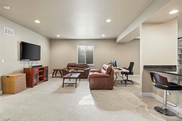 view of carpeted living room