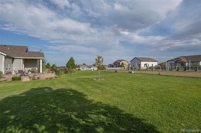 view of yard with a patio