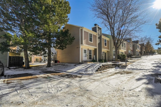 3618 Queen Anne Way, Colorado Springs, CO 80917 - exterior space featuring a residential view and a chimney
