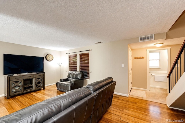 living room featuring hardwood / wood-style flooring