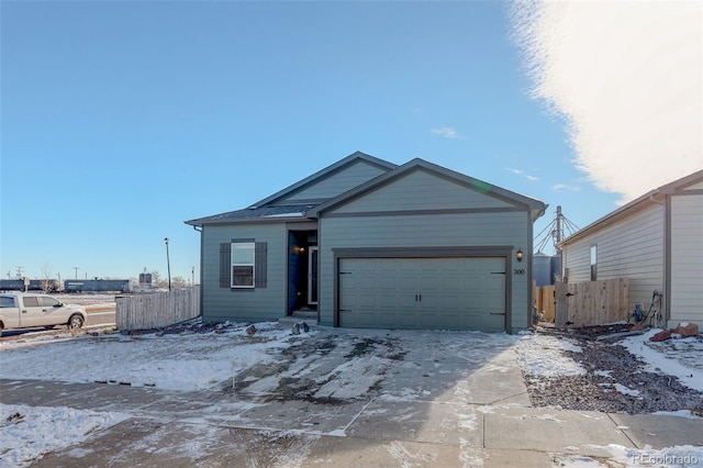 view of front of home with a garage