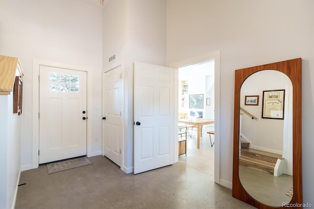 entrance foyer with a high ceiling