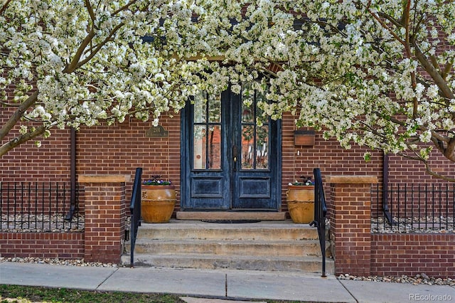 201 S Lafayette St, Denver, CO 80209 - entrance to property with brick siding and french doors