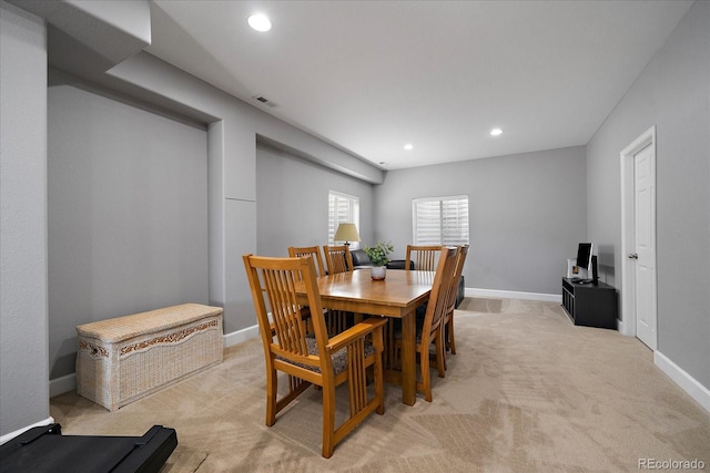 12420 Verbena St, Thornton, CO 80602 - dining room featuring light colored carpet and recessed lighting
