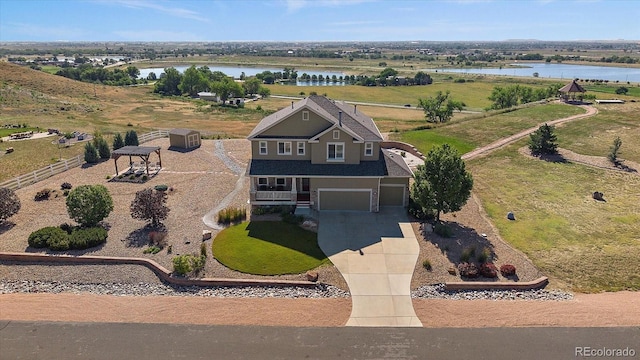 12420 Verbena St, Thornton, CO 80602 - aerial view of property and surrounding area featuring a large body of water