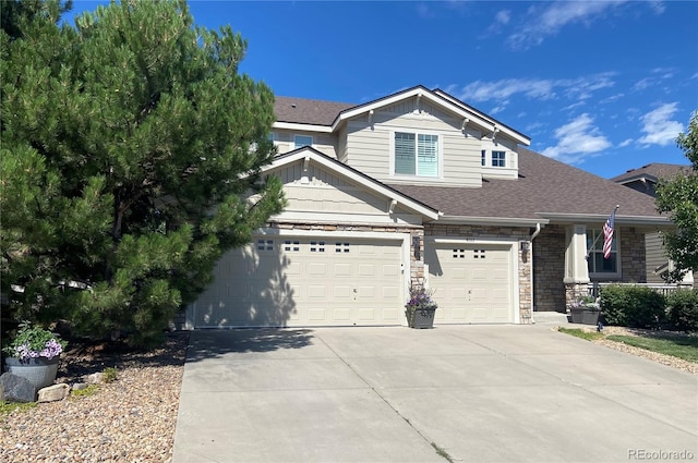 view of front of house featuring a garage