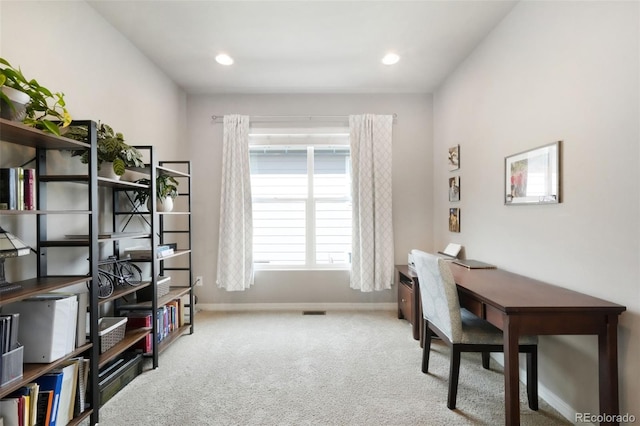 9135 Argentine Pass Trl, Colorado Springs, CO 80924 - office with carpet flooring and recessed lighting