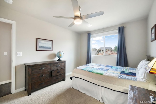 9135 Argentine Pass Trl, Colorado Springs, CO 80924 - bedroom featuring light carpet and ceiling fan