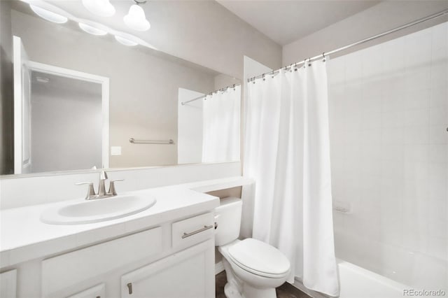 9135 Argentine Pass Trl, Colorado Springs, CO 80924 - bathroom with vanity and shower / tub combo with curtain