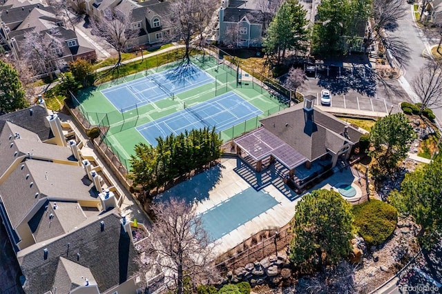 aerial perspective of suburban area