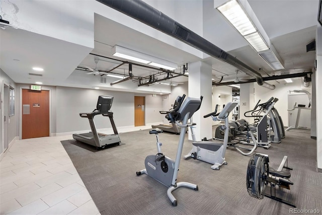 view of exercise room