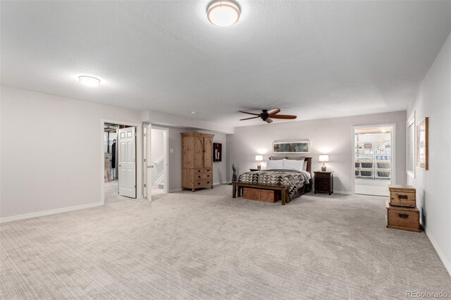 23644 E Phillips Pl, Aurora, CO 80016 - bedroom featuring baseboards, light carpet, and a ceiling fan