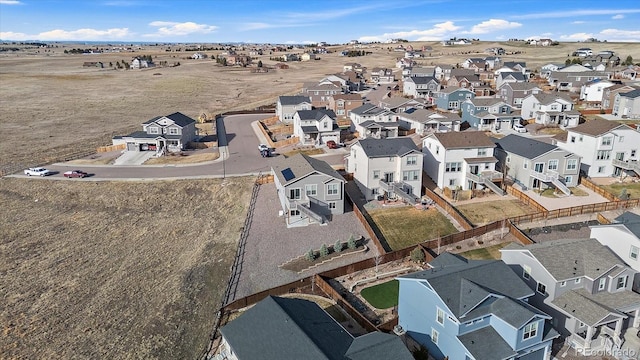 drone / aerial view with a residential view