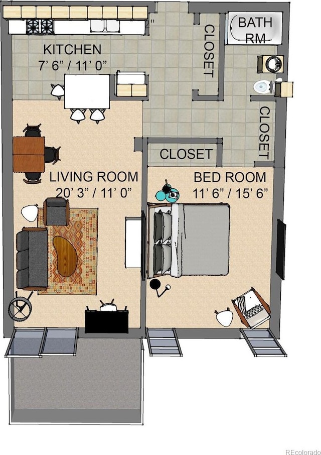 2500 S York St Unit 213, Denver, CO 80210 - floor plan