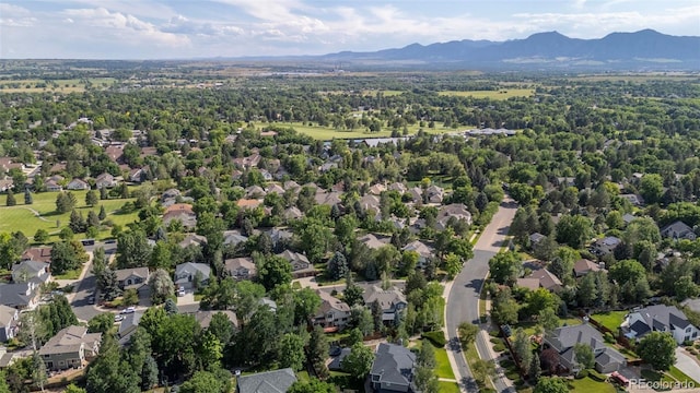 7313 Poston Way, Boulder, CO 80301 - aerial view of property and surrounding area with a mountainous background and nearby suburban area