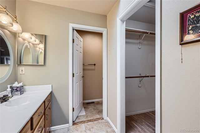 bathroom featuring vanity