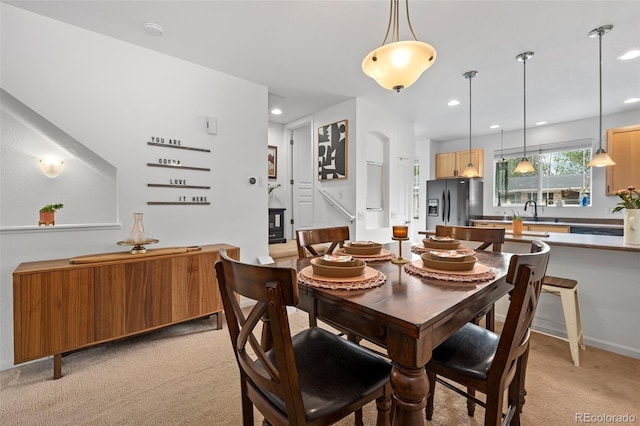 9300 E Florida Ave Unit 1202, Denver, CO 80247 - dining room with light colored carpet and recessed lighting