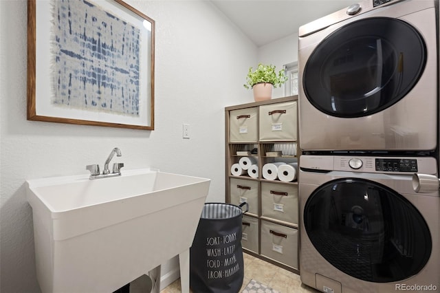 9300 E Florida Ave Unit 1202, Denver, CO 80247 - washroom with estacked washer and dryer