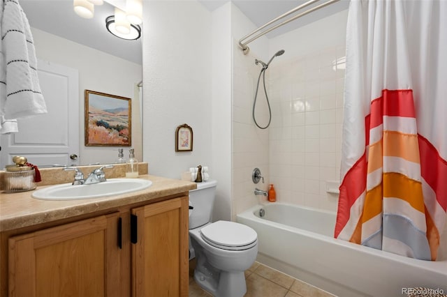 9300 E Florida Ave Unit 1202, Denver, CO 80247 - full bath with shower / bathtub combination with curtain, vanity, and tile patterned floors
