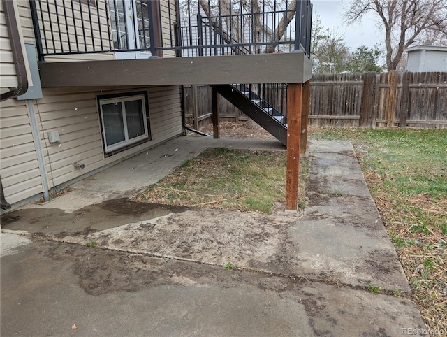 220 Mckinley Dr, Bennett, CO 80102 - view of yard featuring fence and stairs